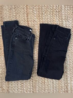 Levi’s Black & gray 724 High-Rise crop 711 Skinny size jeans 25 & 26 bundle of 2